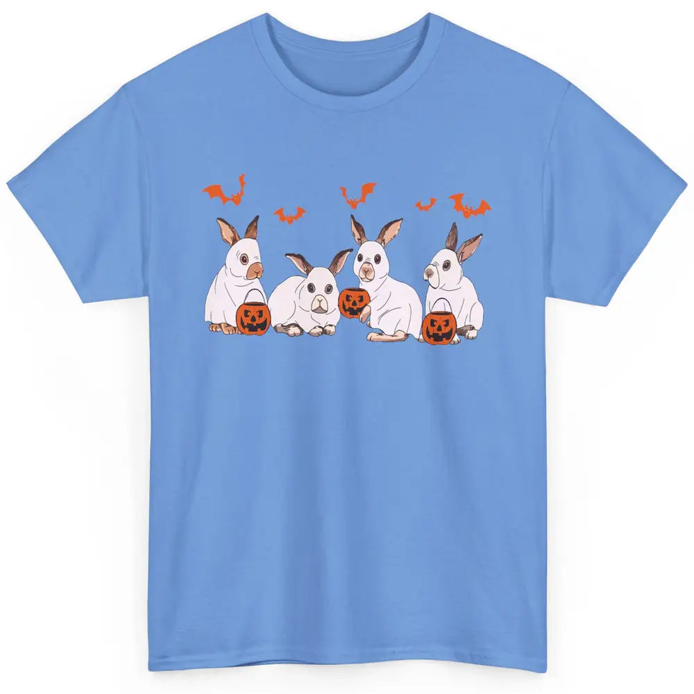 Funny Bunny Ghost Halloween Rabbit Pumpkin Spooky Season Classic Unisex T-Shirt