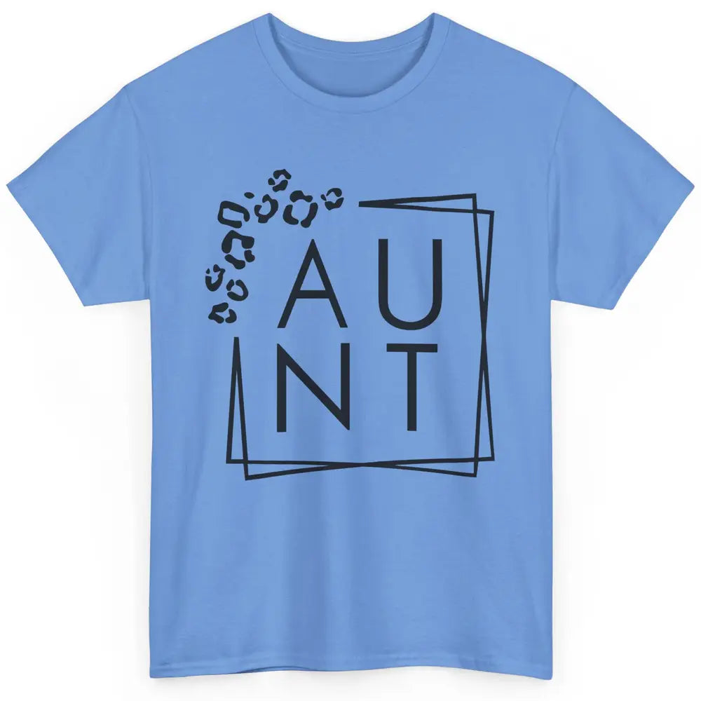 Funny Aunt Life Cheetah Square Aunt Promoted From Sister Classic Unisex T-Shirt