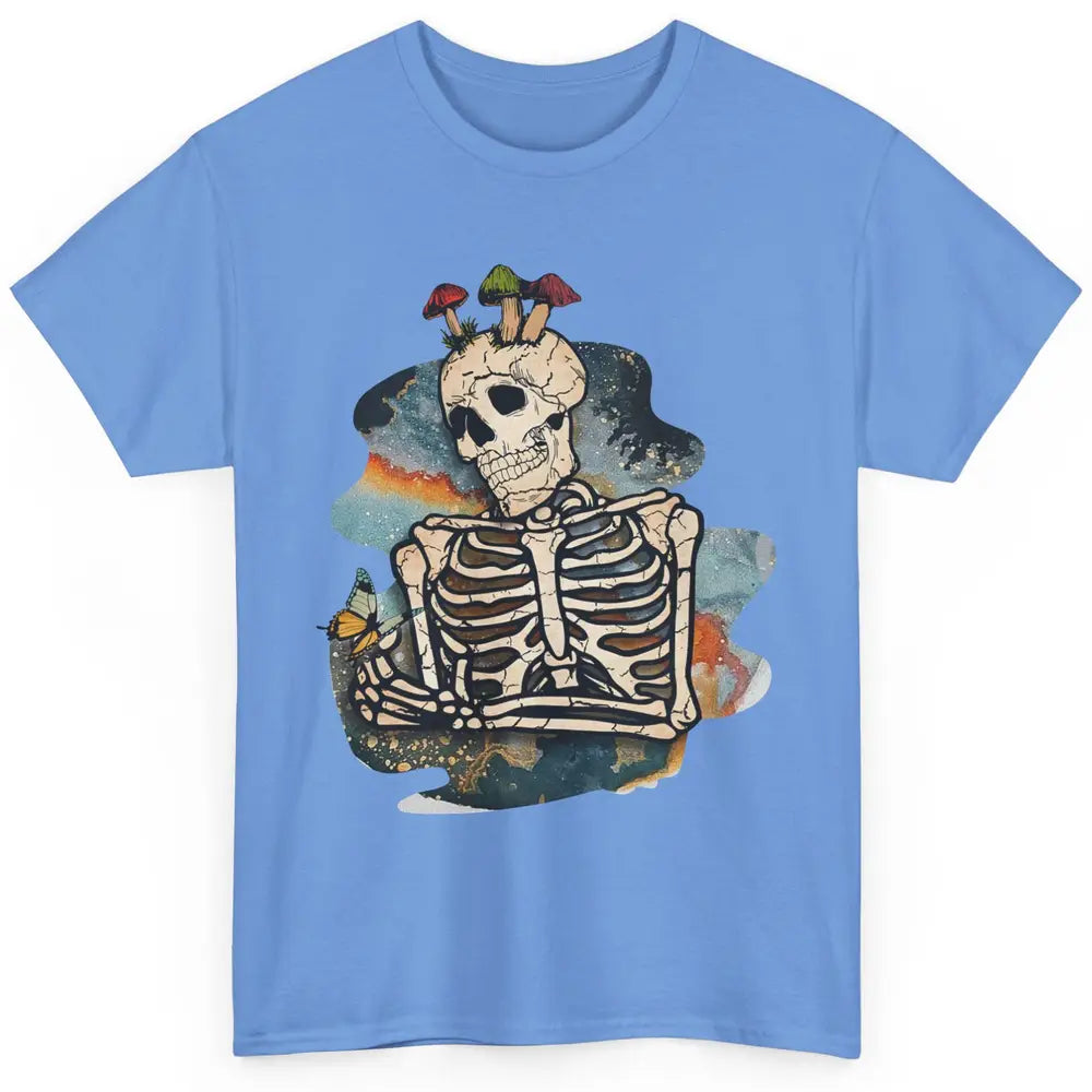 Vintage Skeleton Bundle Mushroom Plant Lovers Gardeners Gift Classic Unisex T-Shirt