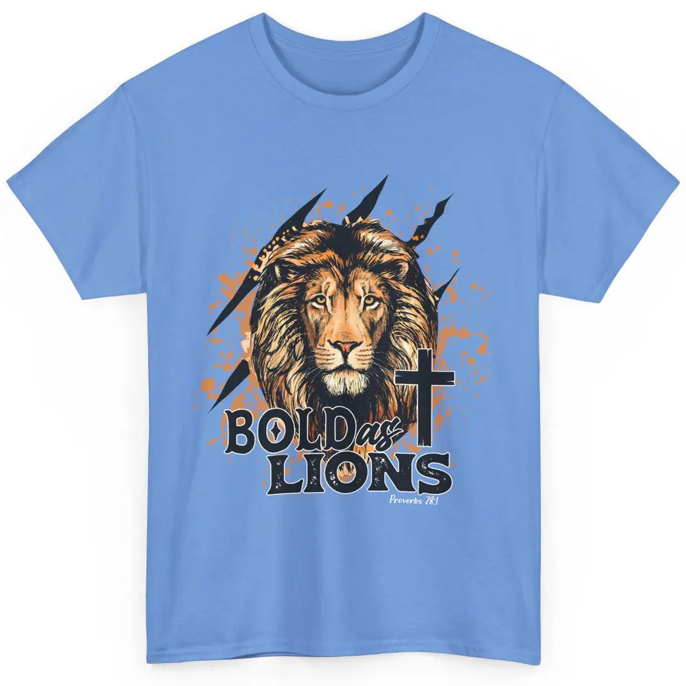 Bold As Lion Of Judah Bible Verse Christian Faith Religious Classic Unisex T-Shirt