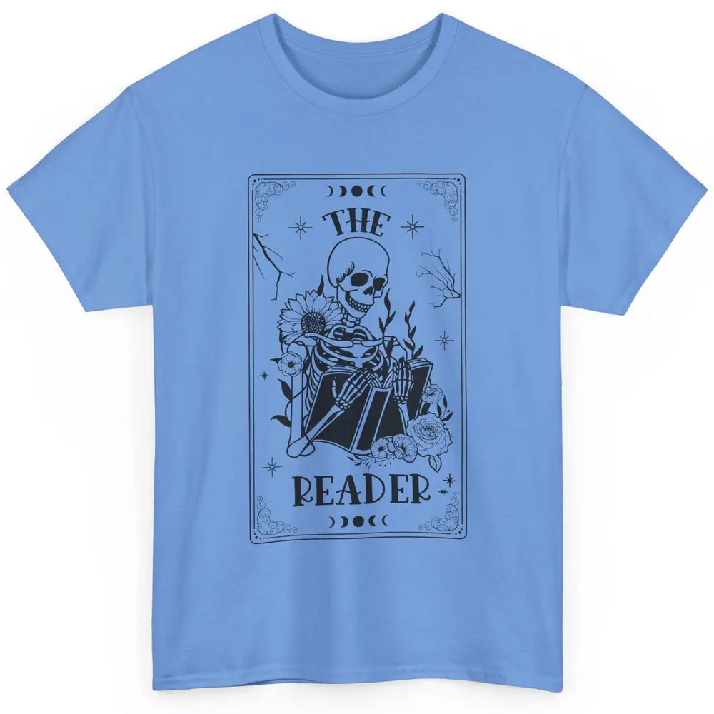 The Reader Skeleton Tarot Card Halloween Reader Book Lovers Classic Unisex T-Shirt