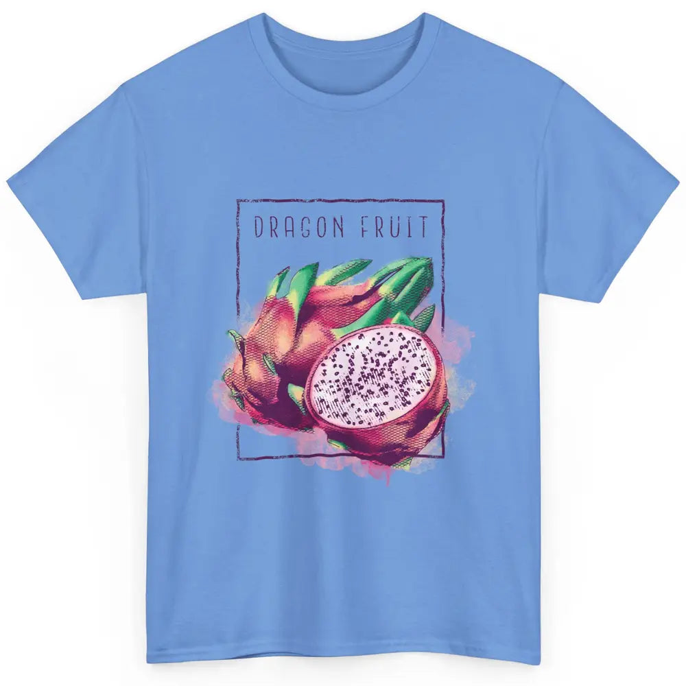 Watercolor Dragonfruit Tropical Paradise Summer Vegan Fruit Classic Unisex T-Shirt