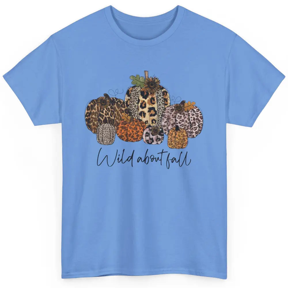 Leopard Pumpkin Patch Wild About Fall Thanksgiving Halloween Classic Unisex T-Shirt