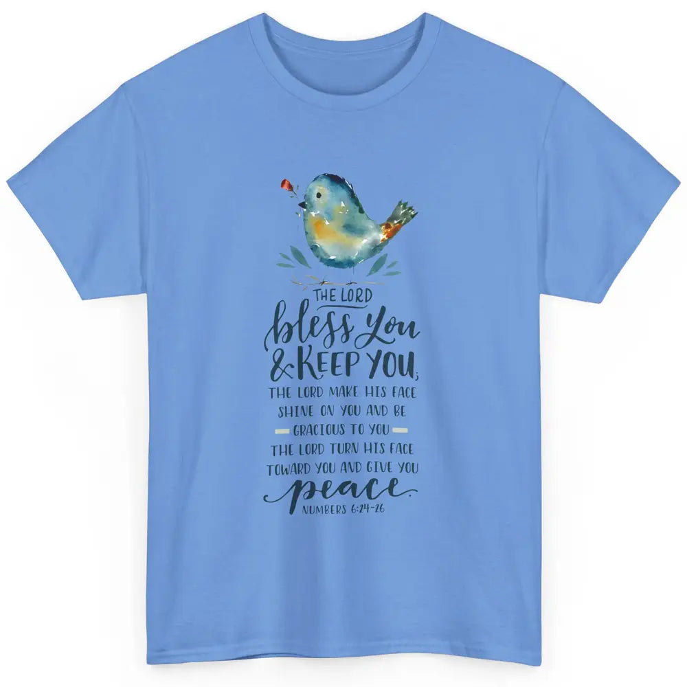 Floral Christian Lord Bless You Keep You Bible Inspirational Classic Unisex T-Shirt