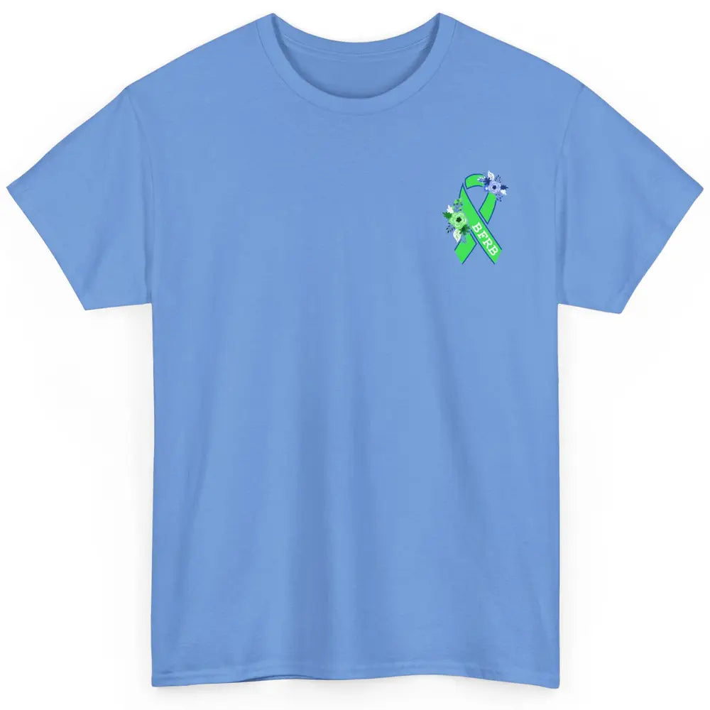 Body Focused Repetitive Disorder BFRB Floral Green Ribbon Classic Unisex T-Shirt