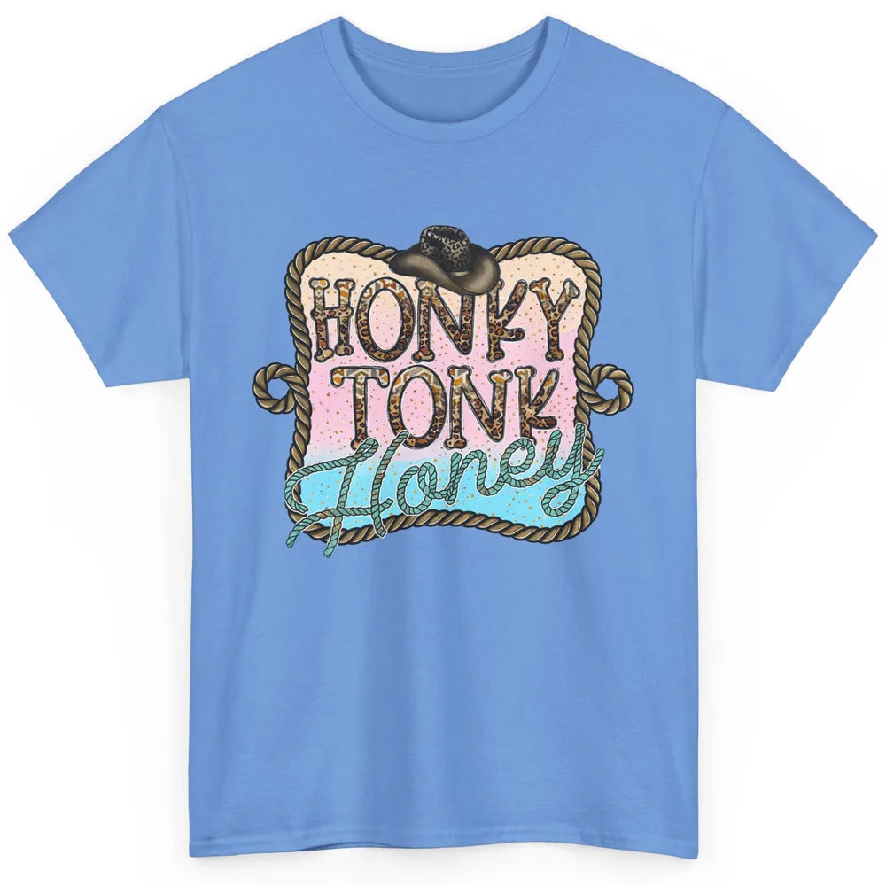 Cowboy Hat Rope Honky Tonk Honey Leopard Western Country Classic Unisex T-Shirt