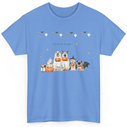 Funny Basset Hound Beagle Pug Ghost Pumpkin Halloween Fall Classic Unisex T-Shirt