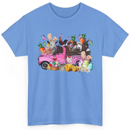 Easter Farm Truck With Easter Eggs Basket Animal Bunny Ears Classic Unisex T-Shirt