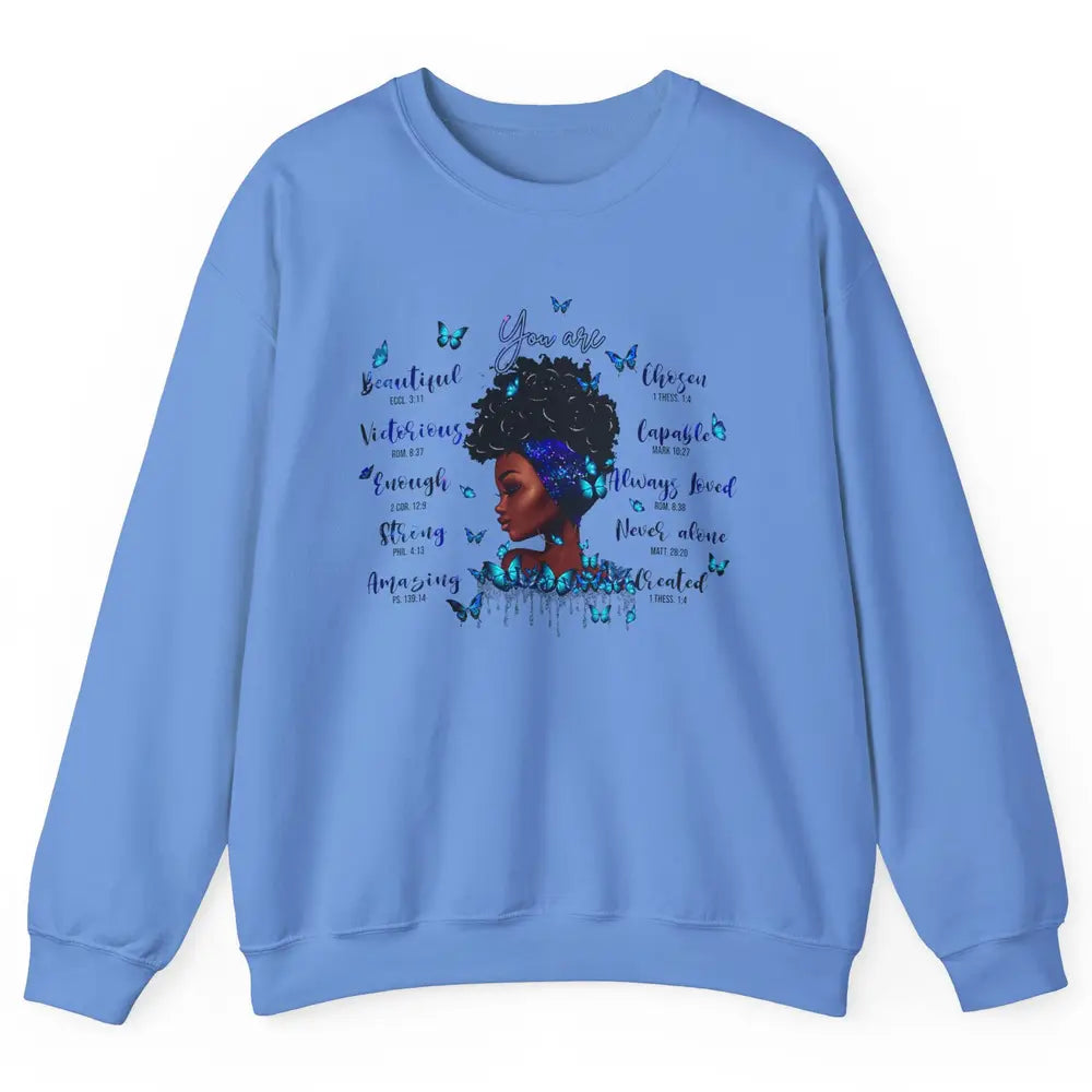 Black Girl God Says I Am Afro Woman Christian Religious Gift Unisex Crewneck Sweatshirt