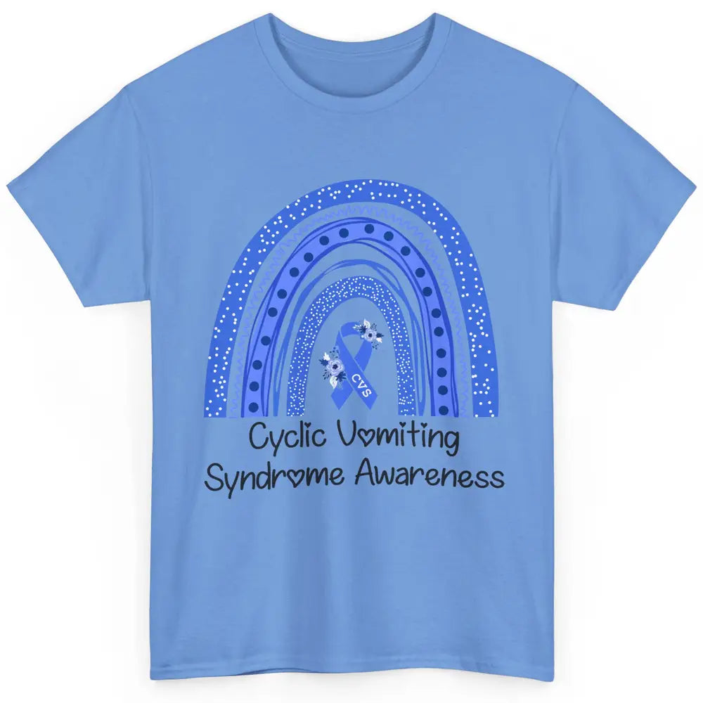 Cyclic Vomiting Syndrome Awareness Blue Ribbon Rainbow Classic Unisex T-Shirt