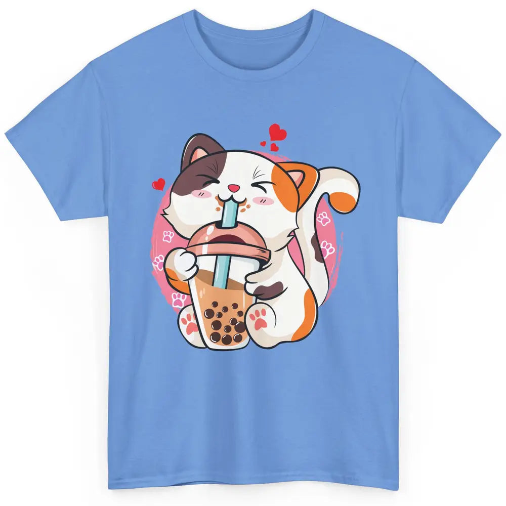 Boba Tea Cat Kawaii Cat Drink Milk Tea Kawaii Boba Cat Lover Classic Unisex T-Shirt