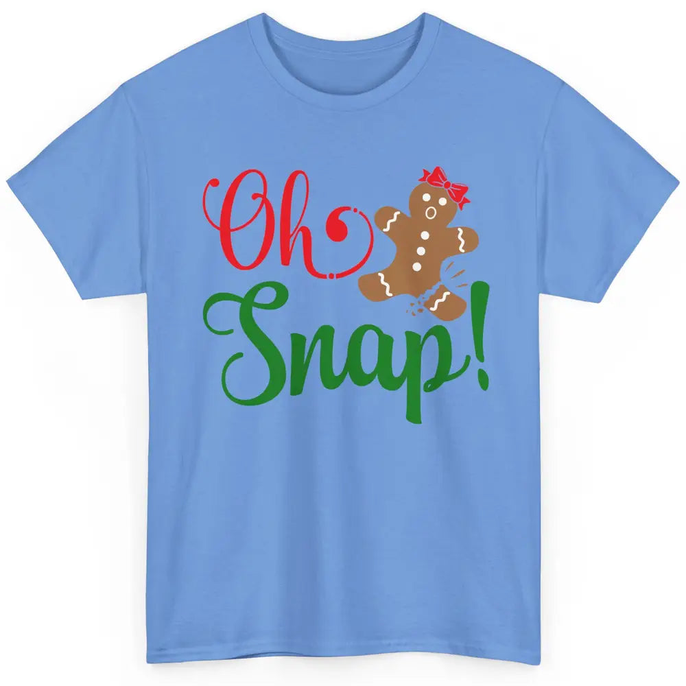 Funny Gingerbread Broken Oh Snap Western Christmas Cookies Classic Unisex T-Shirt