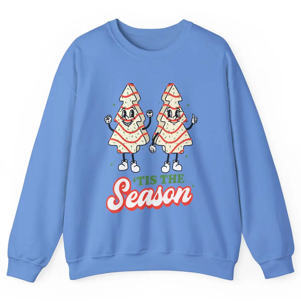 Merry Christmas Little Tis The Season Xmas Tree Cookies Snow Unisex Crewneck Sweatshirt