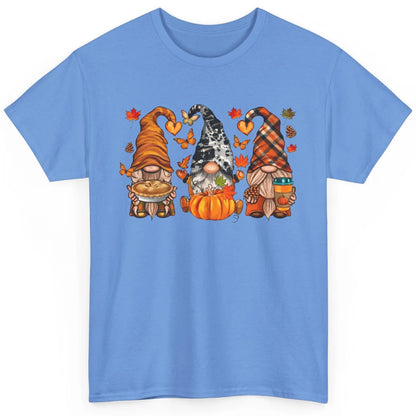 Retro Fall Gnomies Pumpkin Falling Leaves Thanksgiving Gnome Classic Unisex T-Shirt