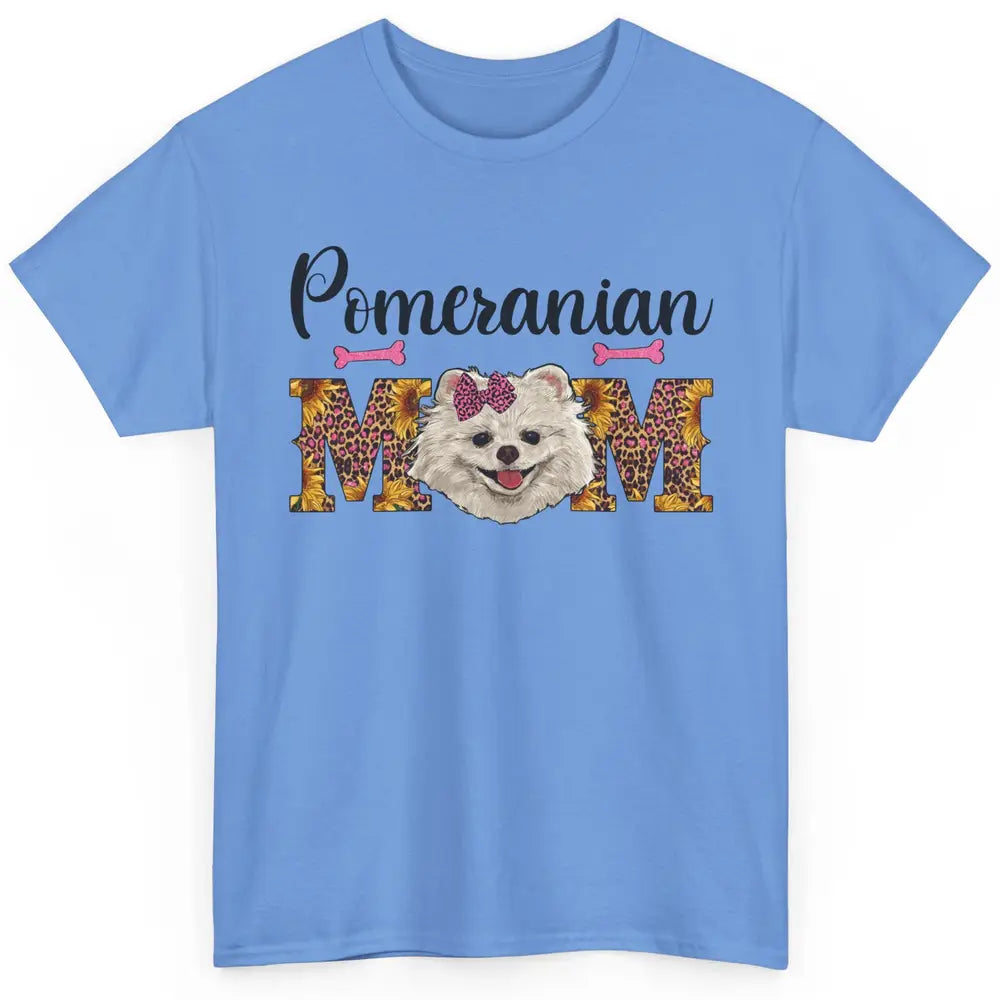 Sunflower Leopard Pomeranian Mom Western Pomeranian Dog Lady Classic Unisex T-Shirt