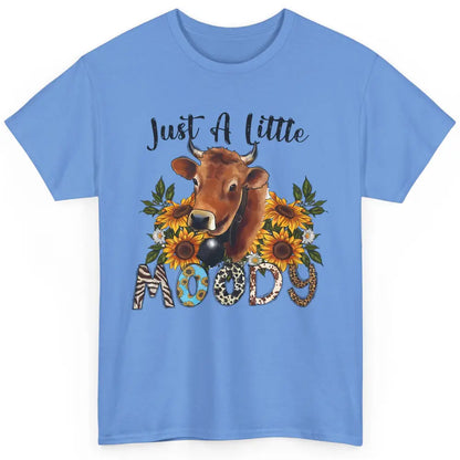 Sunflower Cow Just A Little Moody Leopard Western Country Classic Unisex T-Shirt