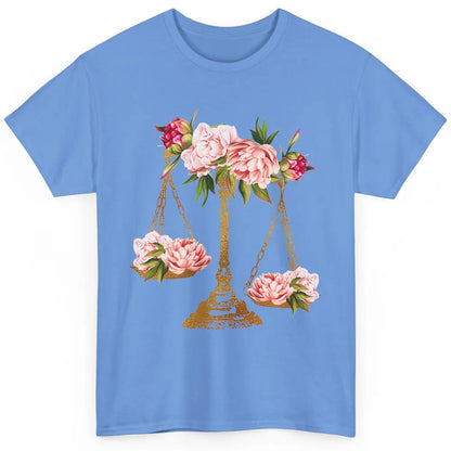 Wildflowers Lawyer Office Scales Decor Justice Law School Classic Unisex T-Shirt