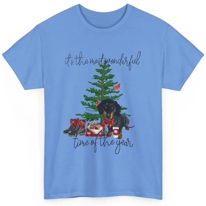 Dachshund Christmas Tree The Most Wonderful Time Of The Year Classic Unisex T-Shirt