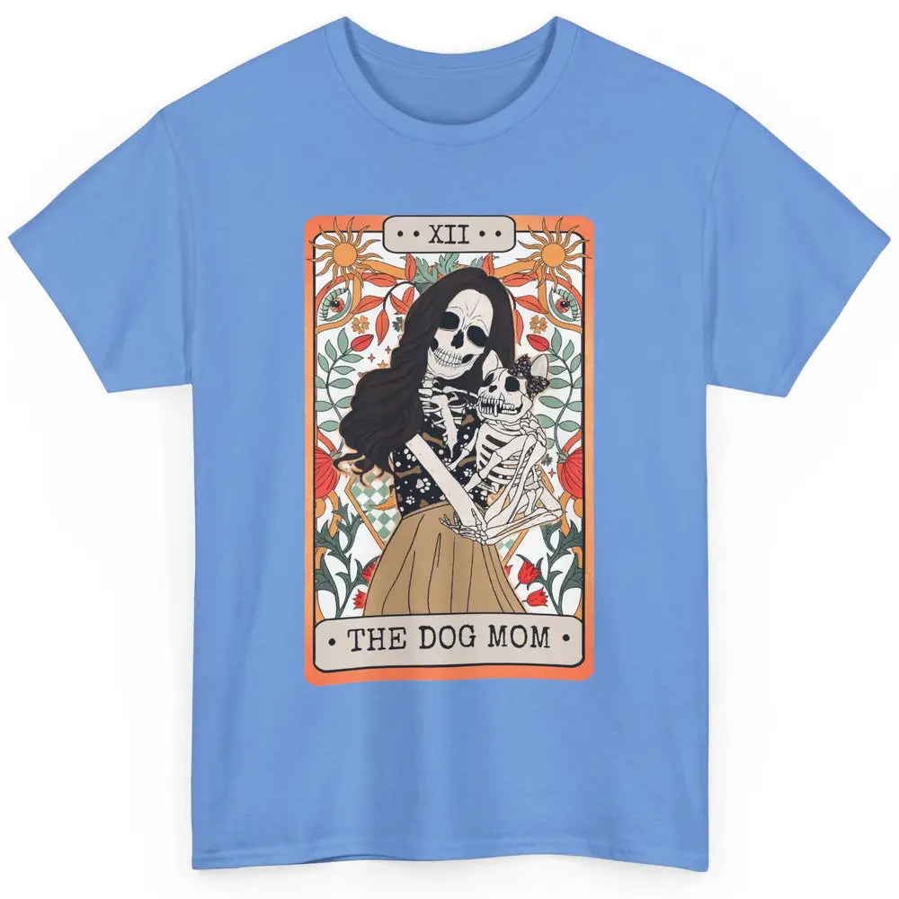 Retro Skeleton Tarot Card The Dog Mom Halloween Dog Lovers Classic Unisex T-Shirt