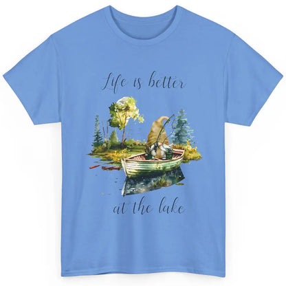 Fishing Gnome Fishing Boat Fisherman Outdoors Father Gift Classic Unisex T-Shirt