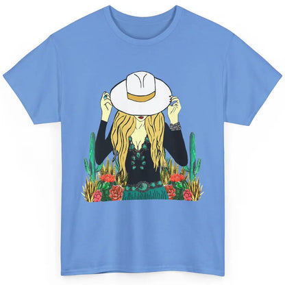 Desert Punchy Cowgirl Hat Western Country Cactus Howdy Retro Classic Unisex T-Shirt