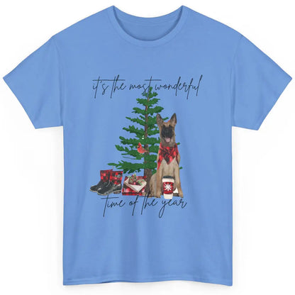 Belgian Malinois Christmas Tree Most Wonderful Time Of Year Classic Unisex T-Shirt