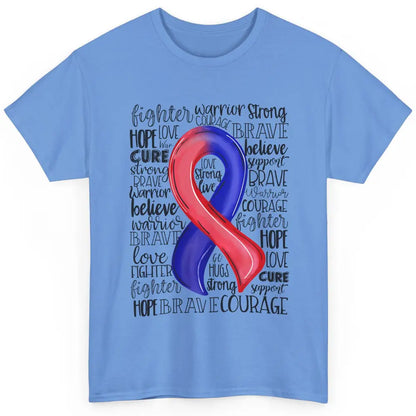 CHD Congenital Heart Disease Awareness Red And Blue Ribbon Classic Unisex T-Shirt