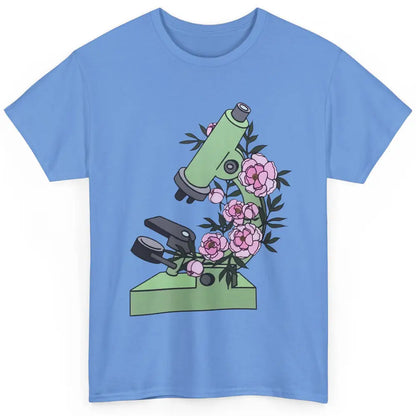 Floral Microscope Medical Laboratory Biology Microbiologist Classic Unisex T-Shirt