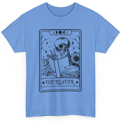 Retro Skeleton The Reader Tarot Card Halloween Romance Book Classic Unisex T-Shirt