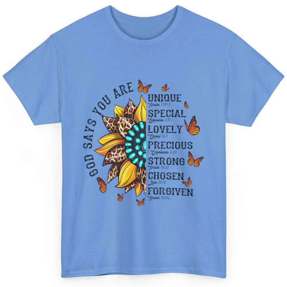 Sunflower Jesus Faith Christian God Bible Verse Religious Classic Unisex T-Shirt