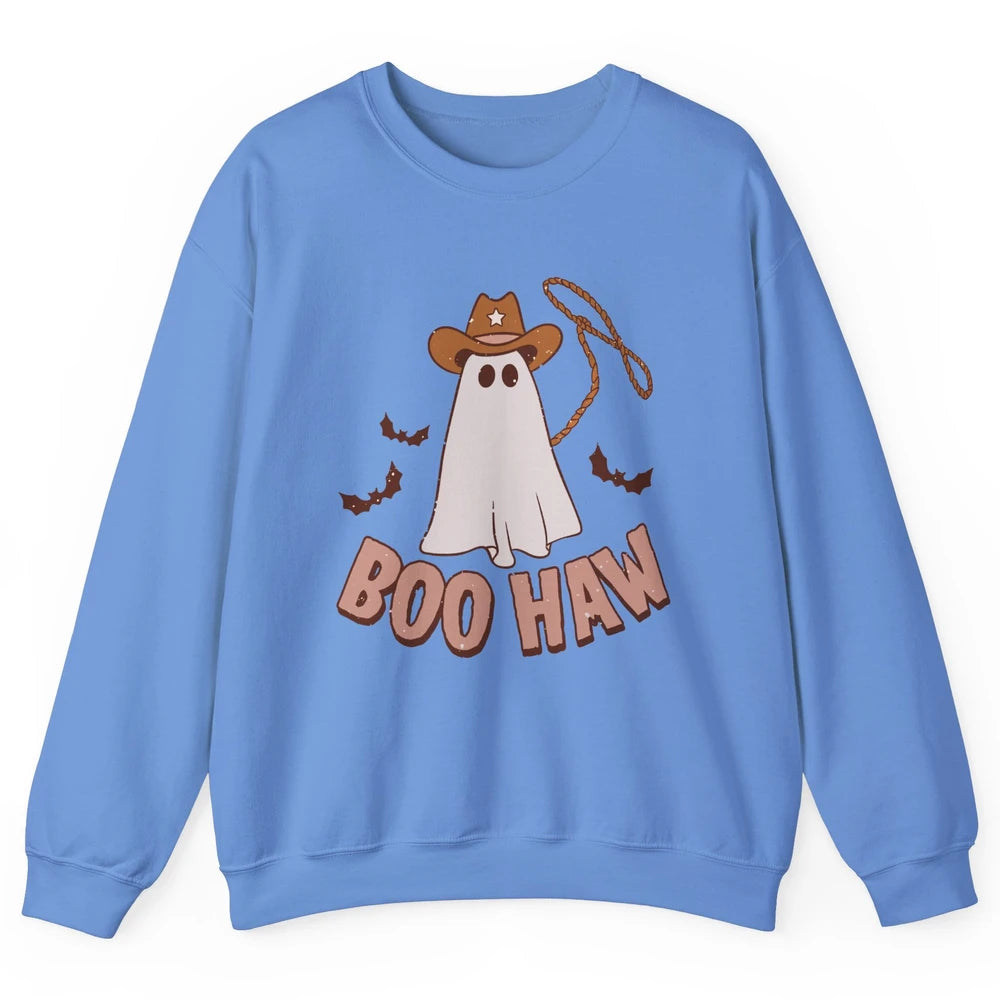 Funny Cowboy Ghost Yeehaw Halloween Western Country Cowboy Unisex Crewneck Sweatshirt