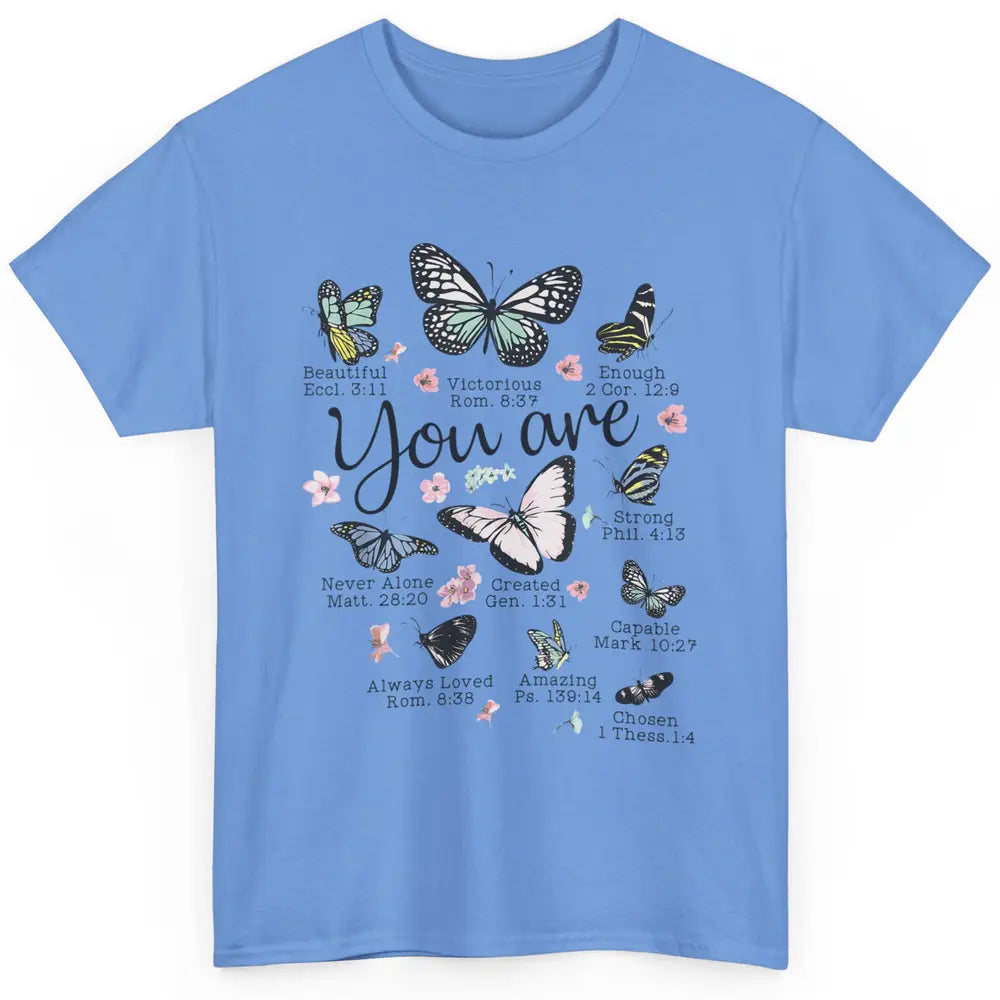 You Are Beautiful Bible Verse Butterfly Christian Jesus God Classic Unisex T-Shirt