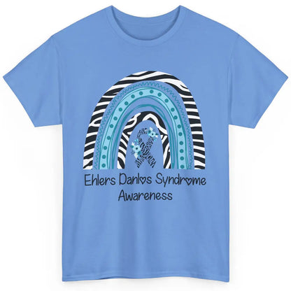 Ehlers Danlos Syndrome Awareness EDS Zibra Ribbon Rainbow Classic Unisex T-Shirt