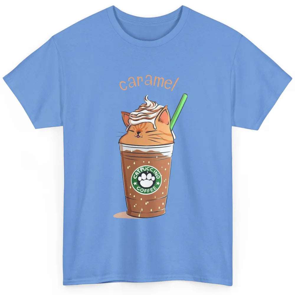 Cute Caramel Orange Cat Animals Pet Catpuccino Coffee Kitten Classic Unisex T-Shirt