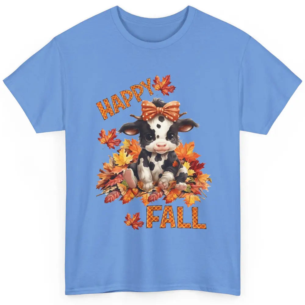 Cute Baby Cow Bandana Hay Fall Pumpkin Thanksgiving Autumn Classic Unisex T-Shirt