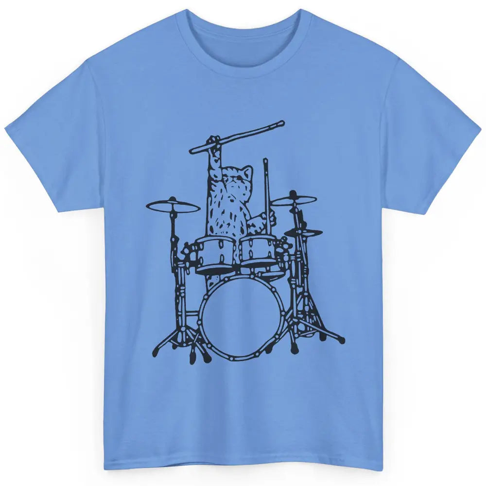 Funny Cat Drumming Drummers Percussionists Musician Gift Classic Unisex T-Shirt