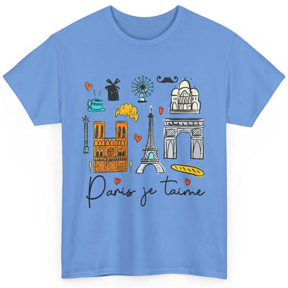 Doodle Eiffel Tower Minimalist Paris France Traveling Love Classic Unisex T-Shirt