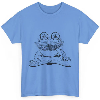 Bearded Dragon Glasses Reading Books Bookworm Funny Animal Classic Unisex T-Shirt