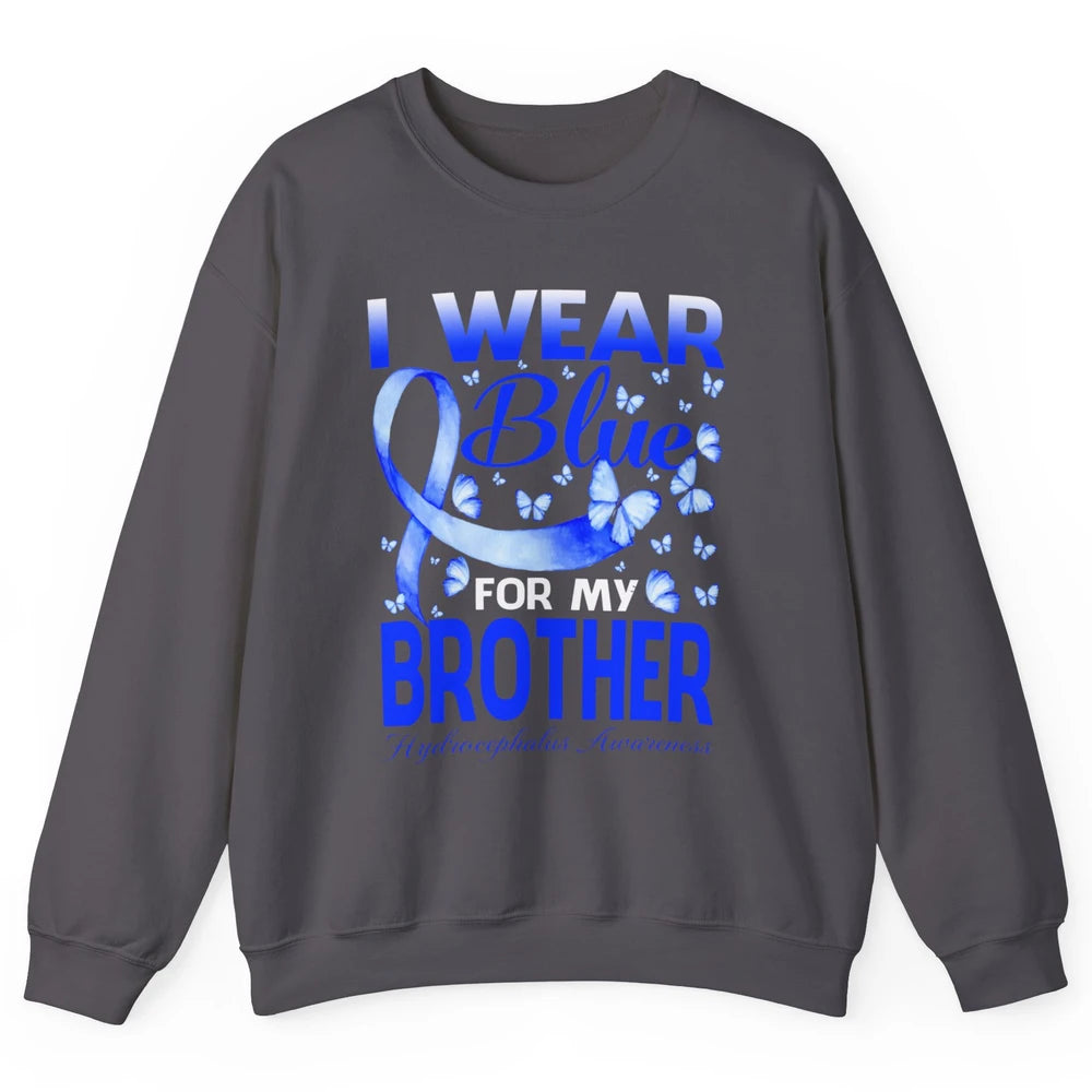 Wear Blue For Brother Warrior Hydrocephalus Cancer Awareness Unisex Crewneck Sweatshirt