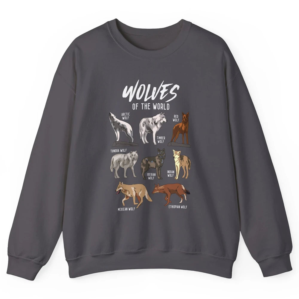 Wolves Of The World Wild Animal Moon Hunter Wolf Hunting Unisex Crewneck Sweatshirt