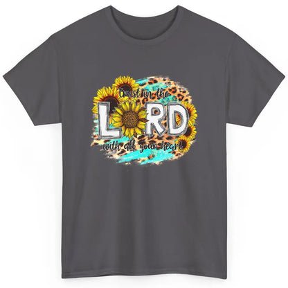 Trust In Lord Leopard Sunflower God Christian Jesus Christ Classic Unisex T-Shirt