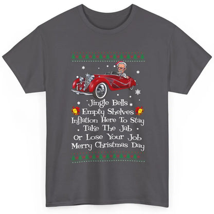 Funny Joe Biden Driving Jingle Bells Santa Christmas Costume Classic Unisex T-Shirt