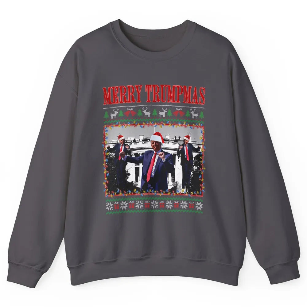 Funny Merry Trumpmas Christmas Donald Trump Santa Family Xmas President Republican Political Ugly Unisex Crewneck Sweatshirt