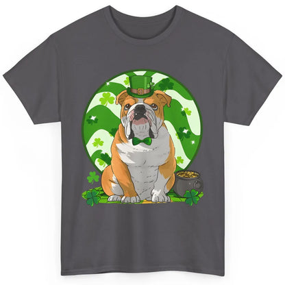 St Patrick's Day English Bulldog Lucky Charm Shamrock Irish Classic Unisex T-Shirt