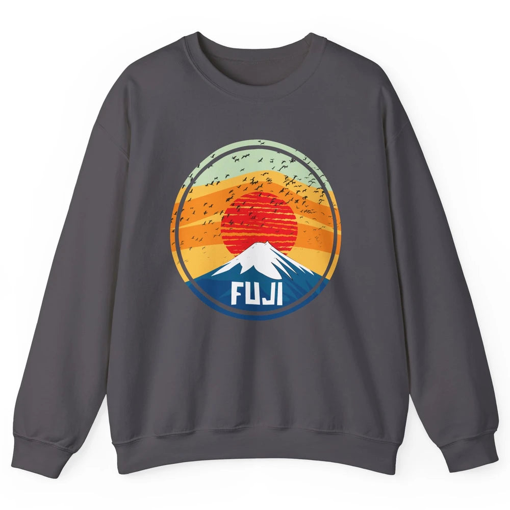 Vintage Sunset Mount Fuji The Highest Mountain In Japan Unisex Crewneck Sweatshirt