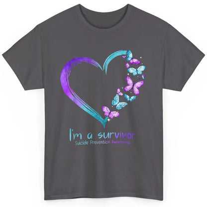 Butterfly Heart Im Survivor Suicide Prevention Awareness Classic Unisex T-Shirt