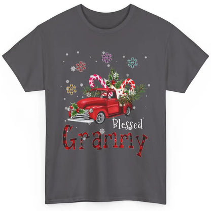 Merry Christmas Blessed Grammy Red Truck Xmas Grandma Retro Classic Unisex T-Shirt