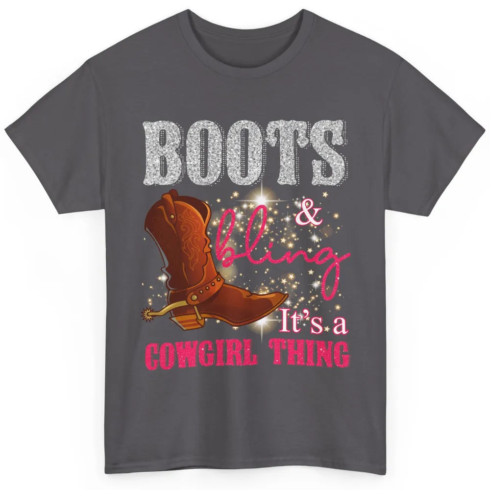 Western Country Cowgirl Thing Boots Bling Women Rodeo Cowboy Classic Unisex T-Shirt