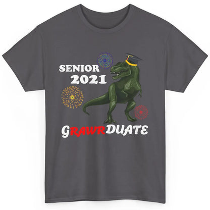 Class Of 2021 Senior Graduate Dinosaur Graduation Gift Classic Unisex T-Shirt