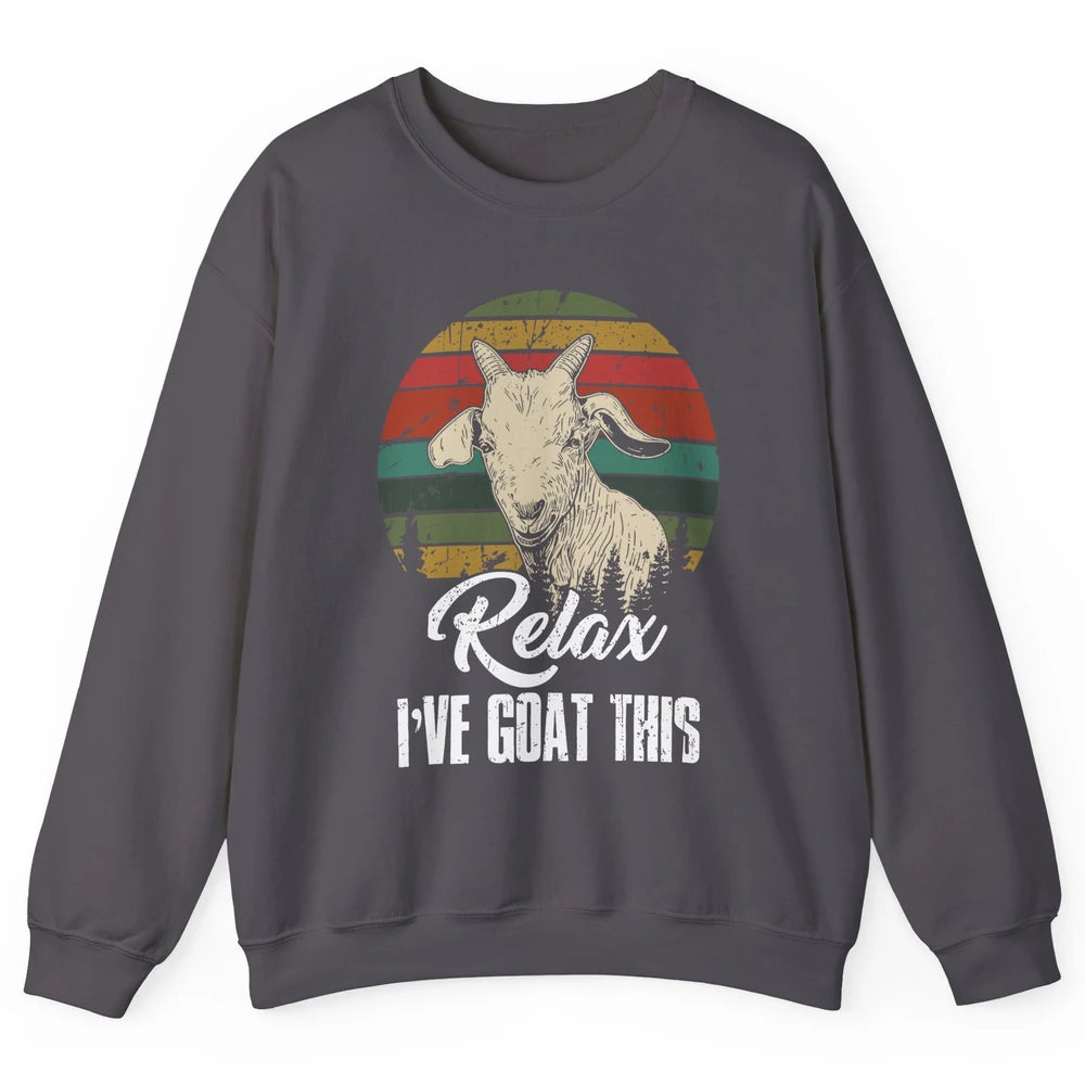 Vintage Goat I Goat This Farming Life Farmer Gift Men Women Unisex Crewneck Sweatshirt